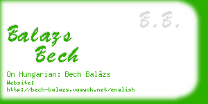 balazs bech business card